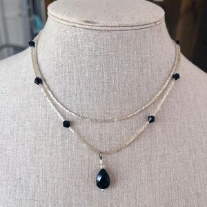Artisan Onyx and Japanese Seed Bead Necklace